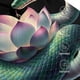 thumbnail image 3 of Fotbe Snake Holding A Lotus Gorro Clásico de Béisbol, Gorra Ajustable con Broche Snapback, Gorro de Exterior de Algodón Suave, 3 of 6