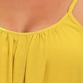 thumbnail image 6 of LEBONYARD Women's Summer Jumpsuits,Large Size Loose and Trendy Solid Color Casual Suspender Off Shoulder Jumpsuit Wide Leg Capris Yellow S, 6 of 8