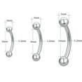 thumbnail image 6 of QQTDFG 1 Pc Stainless Steel Eyebrow Ring 16g Ear Helix Tragus Piercing Barbell Jewelry-Black-8mm for style 3, 6 of 9