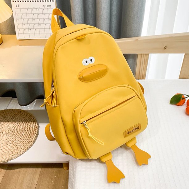 2023 Kindergarten School Bags Cute Duck-shaped Nylon Schoolbag Lightweight Wear-resistant Children Travel Backpack Kids Bookbags