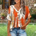thumbnail image 2 of ATENAR Womens Shirts Printed Soft T Shirts for Women Lightweight Tee Orange XL, 2 of 7