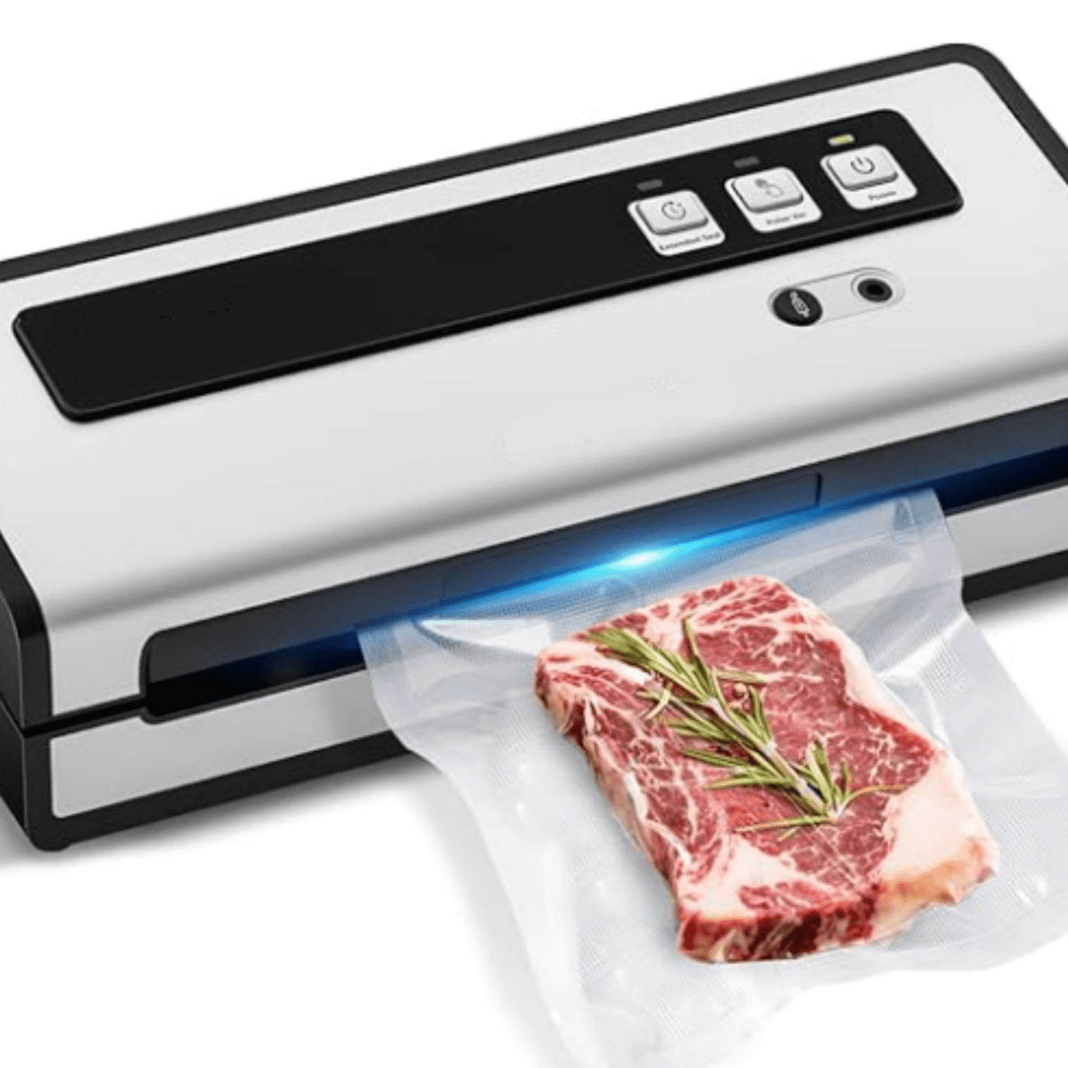 Vacuum Sealer Machine with Automatic Bag Detection, Double Heat Seal, Compact Food Sealer, Easy to Use, Starter Kit
