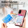 thumbnail image 3 of Allytech Wallet Case for Samsung Galaxy A12 5G, Upgrade RFID Blocking Floral Pattern Case for Girls Women Cards Holder Zipper Pocket Stand Slim Fit Phone Case for Galaxy A12 5G - Pink, 3 of 9