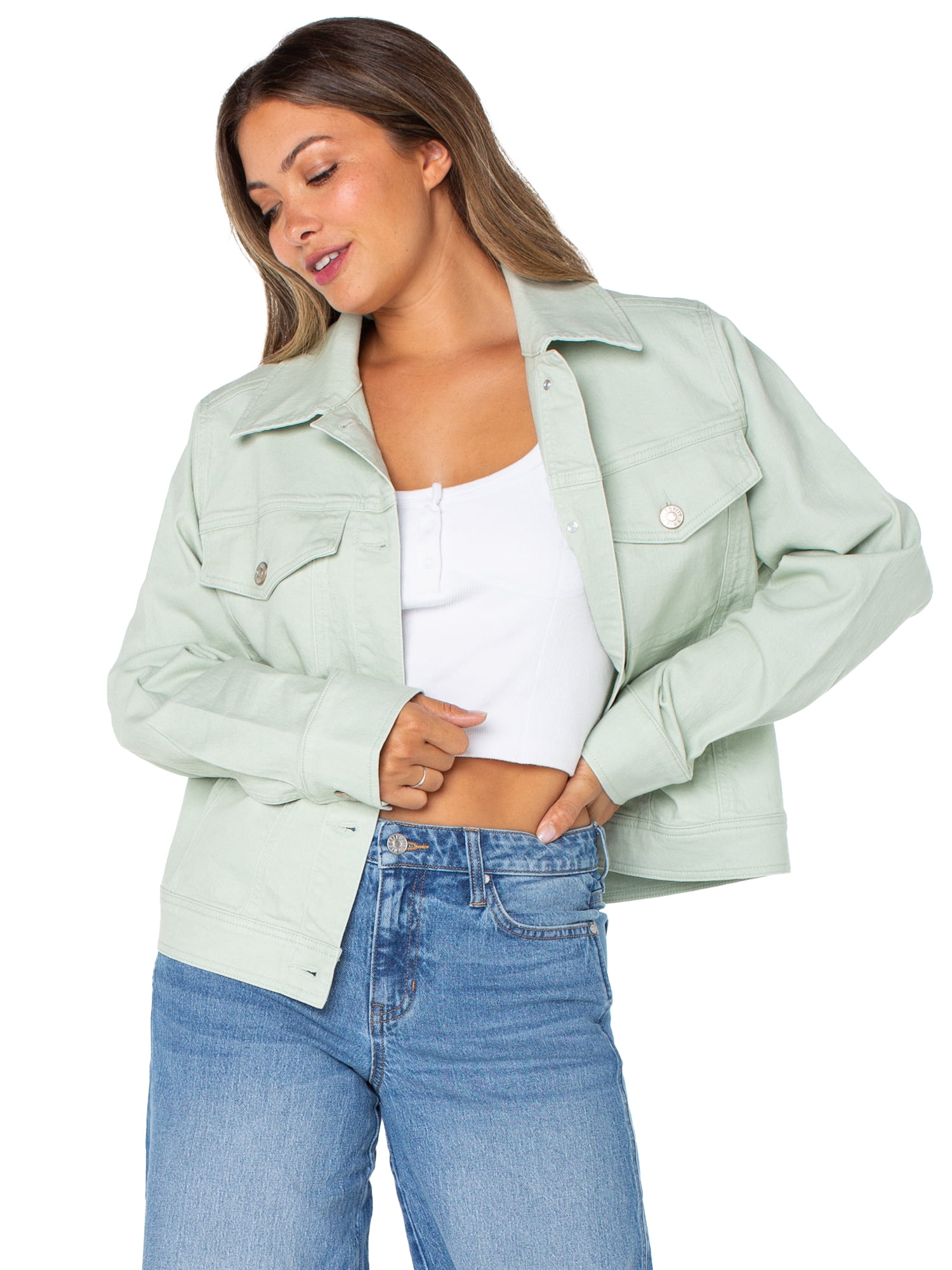 Celebrity Pink Women's Oversized Boyfriend Denim Jacket, Sizes XS-XXXL