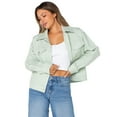 thumbnail image 3 of Celebrity Pink Women's Oversized Boyfriend Denim Jacket, Sizes XS-XXXL, 3 of 6
