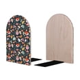 thumbnail image 2 of Lsque Autumn Fox Owl Printed Wood Bookends,Non-Skid Bookend for Shelves,Heavy Duty Support Bookends,Non-Slip Foam Pads for Office, Home, and Library,1 Pair, 2 of 8