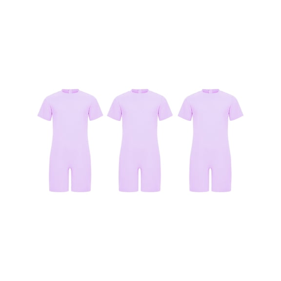 Doomiva 3 Pieces Adaptive Clothing for Kids Special Needs Autism Sensory Jumpsuit Anti-Strip Romper with Back Zipper Lavender 16