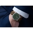 thumbnail image 6 of Carribean Joe Men's Analog Watch, 42.5mm Silver-Tone Round Case, Dark Green Dial with Faux Subdials, Brown Vegan Leather Strap, Quartz Battery Movement, 6 of 6