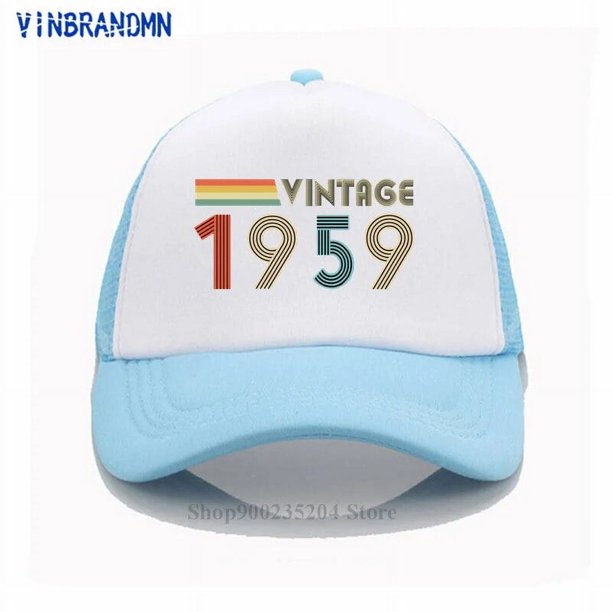 Nuevo verano 50s Vintage 1959 gorra de béisbol hombres Retro nacido en 1959 en sombrero casual Navidad cumpleaños regalo de moda de gorros de Hip Hop