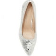 thumbnail image 4 of Lauren Lorraine Dazzle Rhinestone Embellished Pointed Toe Prom Wedding Pump (Silver, 7.5), 4 of 5