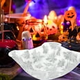 thumbnail image 5 of (2) White Ghost-Design Halloween Novelty Plastic Ruffle Serving Bowls 10.5in Home Kitchen Party Favor Treats Snack Dish Containers Candy Holders Fruit Trays Tableware Decoration, 5 of 7