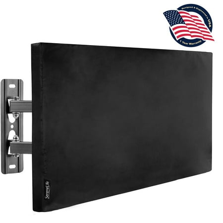 

SereneLife SLTVC60 - Outdoor/Indoor Full TV Cover - Weatherproof and Dust-Proof TV Screen Protector UV Resistant TV Enclosure Offers 360° Coverage with Bottom Cover