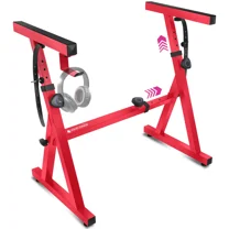 Liquid Stands Piano Keyboard Stand - Z Style Adjustable and Portable Heavy Duty Music Stand for Kids and Adults -Fits 54-88 Key Electric Pianos - Sturdy Musical Keyboard Stand (Red)