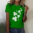 thumbnail image 4 of Pxiakgy Vente Chaude T-Shirts de la Saint-Patrick pour Femmes Cœur de Trèfle T-Shirts Graphiques T-Shirt Chanceux de la Saint-Patrick Hauts Irlandais Manches Courtes Col Rond T-Shirt Imprimé Haut Élégant Ample Doux Blouse, 4 of 4