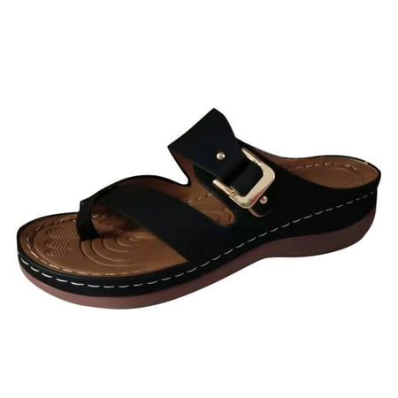 

Platform Sandals for Women Exotic And Sandals Large Summer Mize Stitching Tan Wedges Shoes for Women Sandals