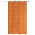 thumbnail image 2 of Outdoor Curtains for Patio Waterproof, Orange Morocco Windproof Pravicy Outside Porch Blackout Curtain, Geometric Leaf Diamond Lattice Abstract Sun Blocking Grommets Curtains for Cabana 54"x84", 2 of 9