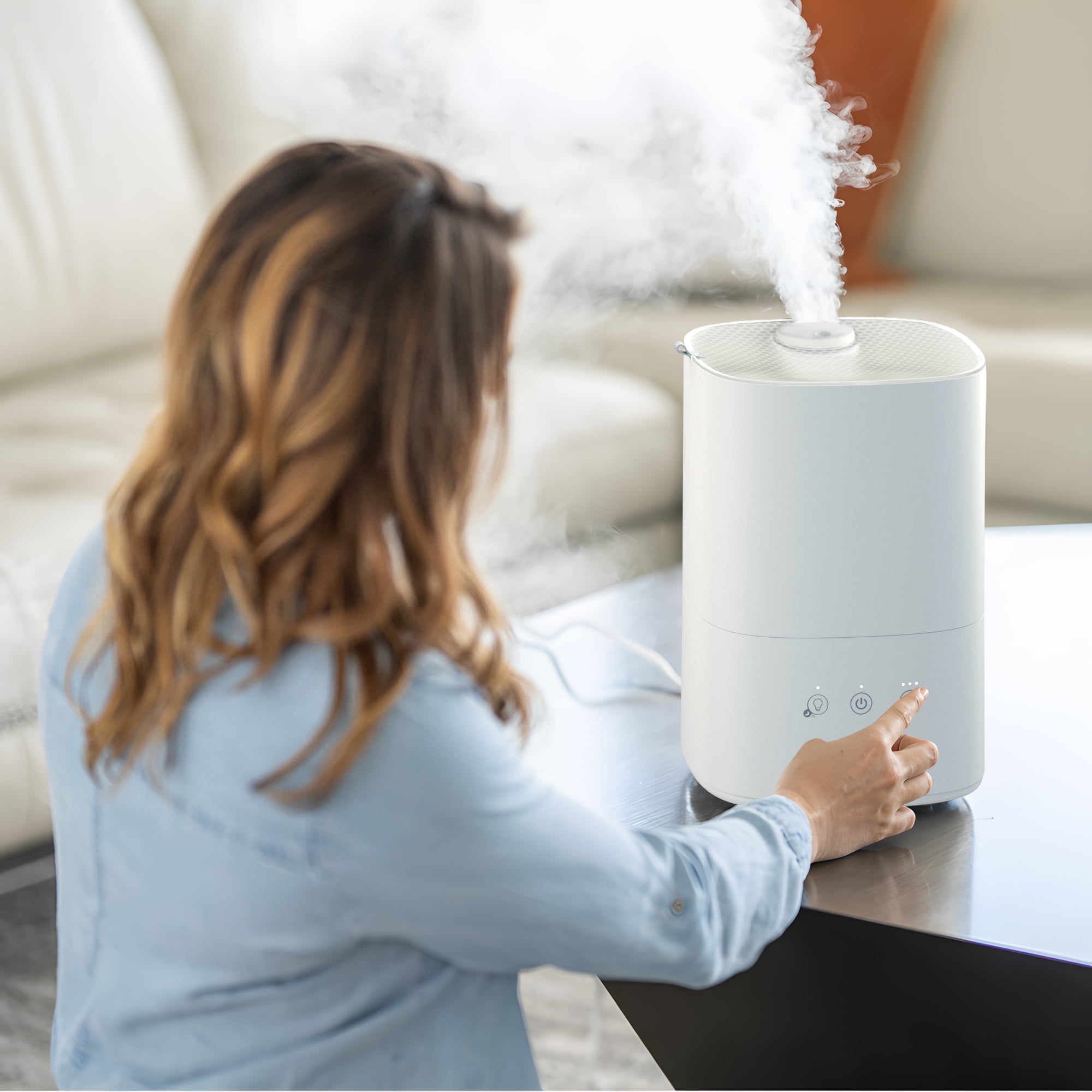 MIKO Breeze + Smart Humidifier with App Control Ultra-Quiet, Top-Fill Design, Aromatherapy, and Rapid Humidity Increase Breeze+