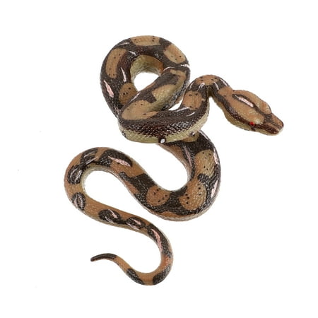 Image of NUOLUX Snake Snakes Rubber Fake Realistic Prank Real Halloween Look Props Figure Tricky Keep Birds Scary That Rattle Toys