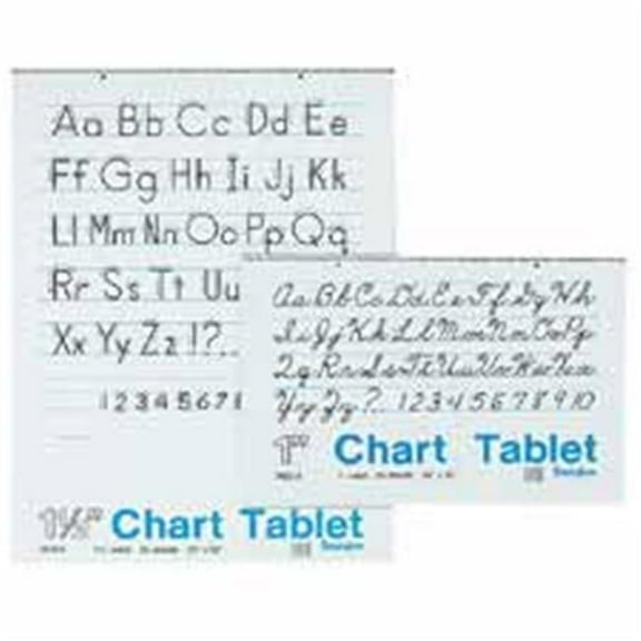 Pacon Corporation PAC Chart Tablet- Manuscript Cover- 1-.50in. Ruled- 24in.x32in.- 25 Sh- WE