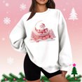 thumbnail image 2 of Lopecy-Sta Christmas Shirts for Women Christmas Gift for Women Santa Claus Graphic Crewneck Oversized Fleece Sweater Xmas Holiday Top, 2 of 5
