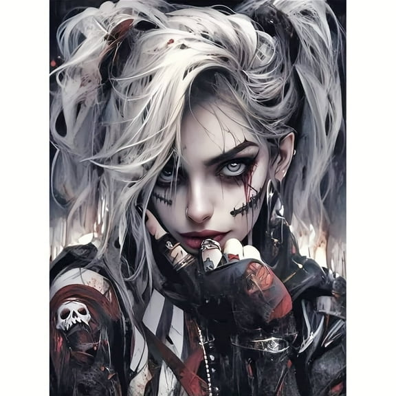 5D Diamond Painting  Harley Quinn  Joker  Diamond Painting Numbers Kits  gift  Interior decoration  Cross-stitch kit  12x16 inch