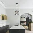 thumbnail image 2 of Jaipem 12 in. 1-Light Indoor Matte Black Finish Pendant Light with Light Kit, 2 of 3