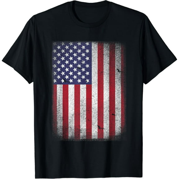t-shirtUSA Flag 4th July American Red White Blue Star Stripes 4 Day T-Shirt mens t shirt，black，women，funny，misfits，men，journey