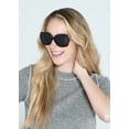 thumbnail image 5 of Foster Grant Women's Oversized Fashion Sunglasses, Black, 5 of 5