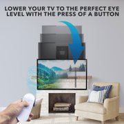 Mount-It! Motorized Fireplace Mantel TV Mount With Recessed Base, 42 to 80 TVs, 110 lbs. Capacity, Includes Remote