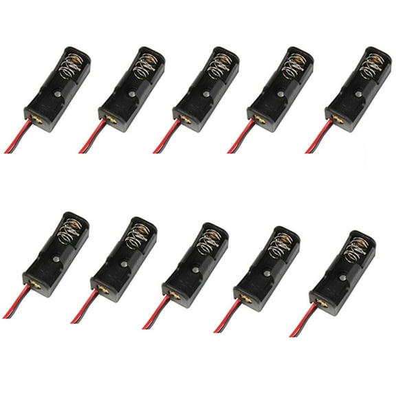 Kiplyki 10PCS 23A /A23 Battery 12V Clip Holder Box Case Black