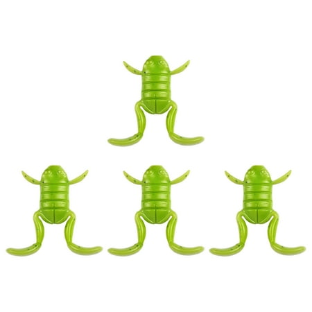 APLVFFZH 4 Pieces Soft Fishing Lures Frog Lures Lifelike Swim Simulated Frog