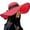 Watermelon Red, variant on UJNDER Big Straw Wide Brim Summer Beach Hats for Women Floppy and Foldable Design for Sun Protection BU1