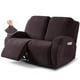 thumbnail image 1 of Xiao Hua Funda de sofá elástica, funda para mecedora reclinable con forma geométrica marrón oscuro, protector de sofá lavable para sala de estar, 2 plazas, 1 of 4