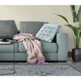 thumbnail image 4 of Amrita Sen Designs  16 x 16 in. Paisley Leaf Geo Broadcloth Indoor & Outdoor Zippered Pillow - Light Blue, Green & Red, 4 of 5