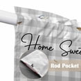 thumbnail image 4 of Rabbits Pine Cone Swag Valances for Windows, Kitchen Curtains 36 Inch Length 2 Panels Set, Sweet Home Texture Grey Plaid Farmhouse Short Curtains for Small Windows Rod Pocket Cafe Curtains 28"x36", 4 of 8