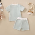 thumbnail image 5 of TOWED22 Toddler Baby Boy Golf Outfits 2Pcs Summer Clothes Sets Embroidery Golf Car Short Sleeve Shirt and Striped Shorts Set(Green,12-18 M), 5 of 6