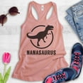 thumbnail image 2 of Nanasaurus Tank Top, Ladies Racerback Tank Top, Nana Tank, Family Dinosaur Tank, Desert Pink, Medium, 2 of 3