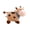Chocolate color, variant on Tri-Color Cow Plush Toy – Cute Mini Decorative Gift for Birthday and Wedding Bouquet