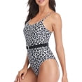 thumbnail image 3 of One Piece Swimsuits for Women Sexy Monokini Swimwear Leopard Zebra, 3 of 7