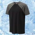 thumbnail image 3 of TEAJOPSUU Men's Color Block Short Sleeve T-Shirt Contrast Raglan T-Shirt Lightweight Elastic Breathable Sport Top B-Black, 3 of 7