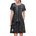 thumbnail image 1 of Disketp Fantasy Medieval Weaponry para Vestido de Manga Corta para Mujeres, Vestidos de Verano para Mujeres, Casual y Holgado para la Playa, 1 of 6