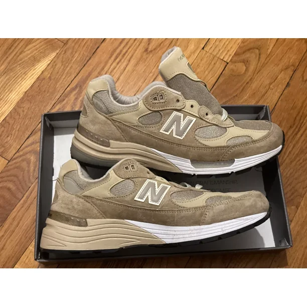New Balance M992TN Tan Beige Brown Suede Sneaker Shoes USA 992 NB Size 9