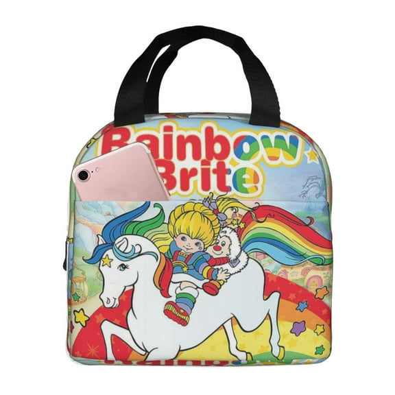 Rainbow Brite Insulated Lunch Bag Leakproof Waterproof Reusable Lunch Boxs Portable Durable Cooler Tote Bag Work Travel