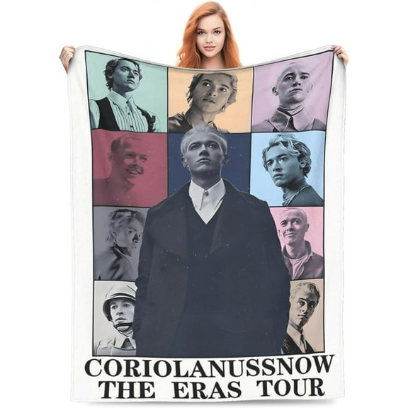 Tom Blyth Coriolanus Snow Photo Collage Blanket, Soft Flannel Fleece Cozy Warm Throw Blanket, Suitable for Home Living Room, Sofa, Room, Office Decoration Gift, Men Women Kids Nap Blanket 40"x50"
