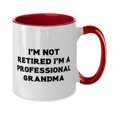 thumbnail image 2 of Unique Grandma Two Tone 11oz Mug, I'm Not Retired I'm A Professional Grandma, Unique for Grandmom, Mother's Day, 2 of 2
