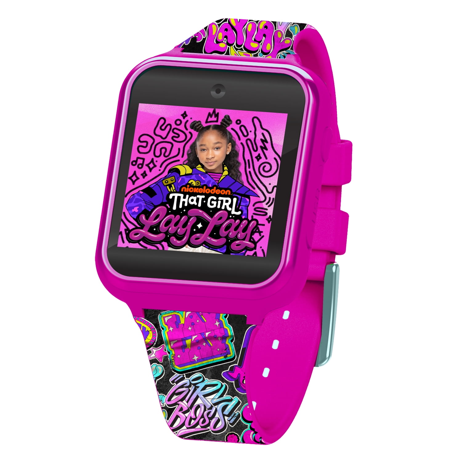 Nickelodeon That Girl Lay Lay Unisex Child Interactive iTime Smartwatch 40mm in Purple - LAY4054WMC