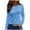 Blue, variant on Womens Tops Casual Polka Dots Print Long Sleeve Tees Lightweight Comfy Side Split Crew Neck Shirts Fashion Clothes