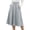 Gray, variant on Lmueinov Plus Size Skirts for Women Casual Elastic High Waist Midi Skirt with Pockets Solid Color Flowy Work Office Fall Winter Skirts S-3XL