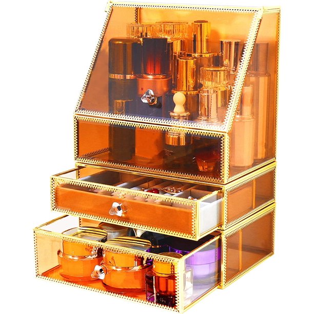 Coralhouse Makeup organizers and storage Tempered Glass makeup