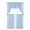 Light blue, variant on Gorgeous Home Linen Short Window Treatment Kitchen Curtain Voile Sheer Rod Pocket Light filtering 2 Tier panels and Matching Swag Valance Hunter Green Color 3pc Set